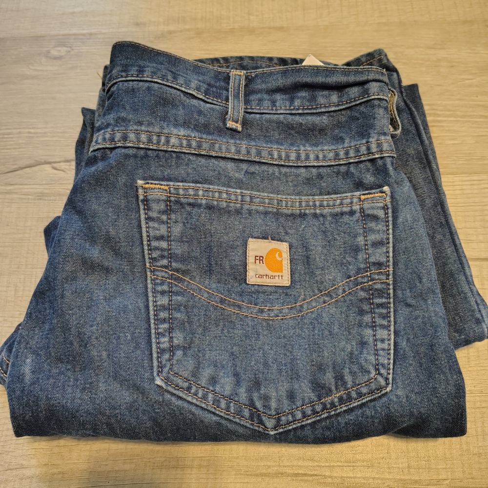 Carhartt FR Jeans Mens 33x32 Made in USA Relaxed Fit Flame Resistant FRB100DNM